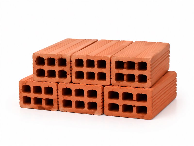Tijolos cerâmicos furados
